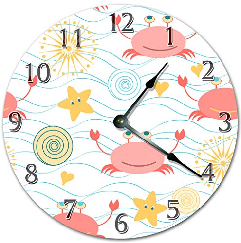 Reloj de pared analógico 10.5" decorativo para niños miniatura 1