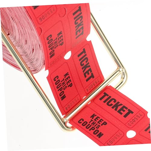 Tombola d'école tickets rouge sur support fer compact - 5