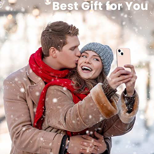 Image of ORNARTO Compatible with iPhone 2021 Case 6.1A inch,Liquid Silicone Gel Rubber Phone Case,Slim and Soft 3 Layers Full Covered Soft Gel Rubber with Microfiber Case Cover-Solid Pink