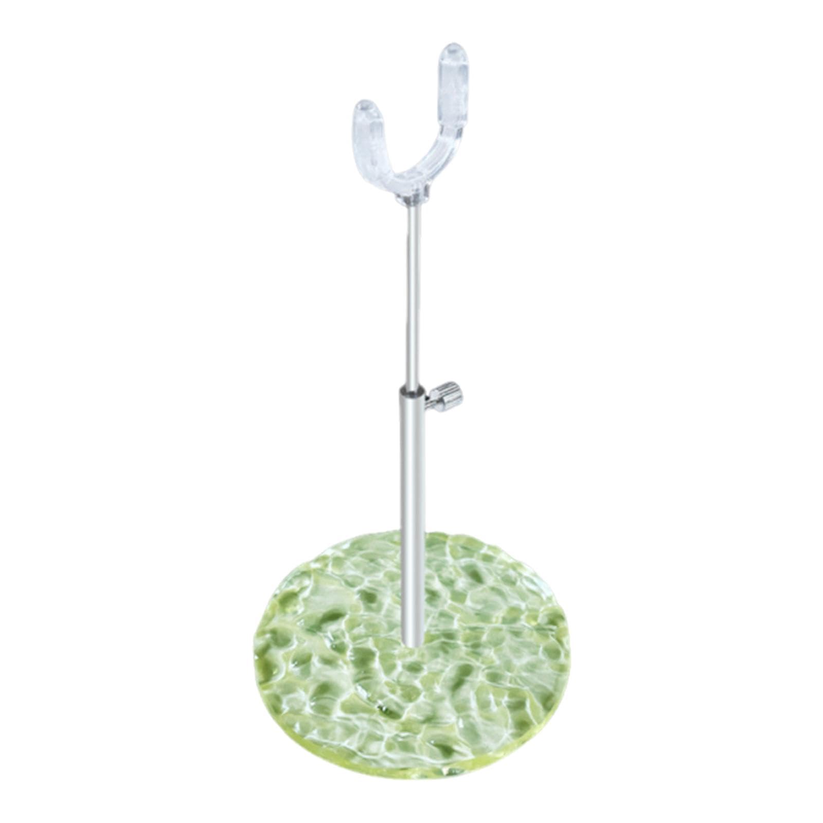 Yellow 1/12 Bjd Doll Stand Adjustable Height Action Figure Display Stand, Sturdy Acrylic Base, Portable Accessories Holder For Dolls