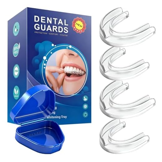 Frutilexia 4 Piezas Ferula Descarga Bruxismo, Bruxismo Dental Noche, 2 Tamaños, Férula de Descarga, Sin BPA, Protector Bucal Para Dormir, Prevenir el Bruxismo, Mejora la Del Sueño, Unisexo