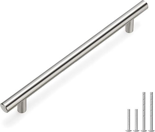 Miniatura 41 de homdiy - Tiradores de níquel cepillado para gabinetes, herraje para cajones y puertas de alacenas de cocina y baño, paquete de 40 tiradores, 3