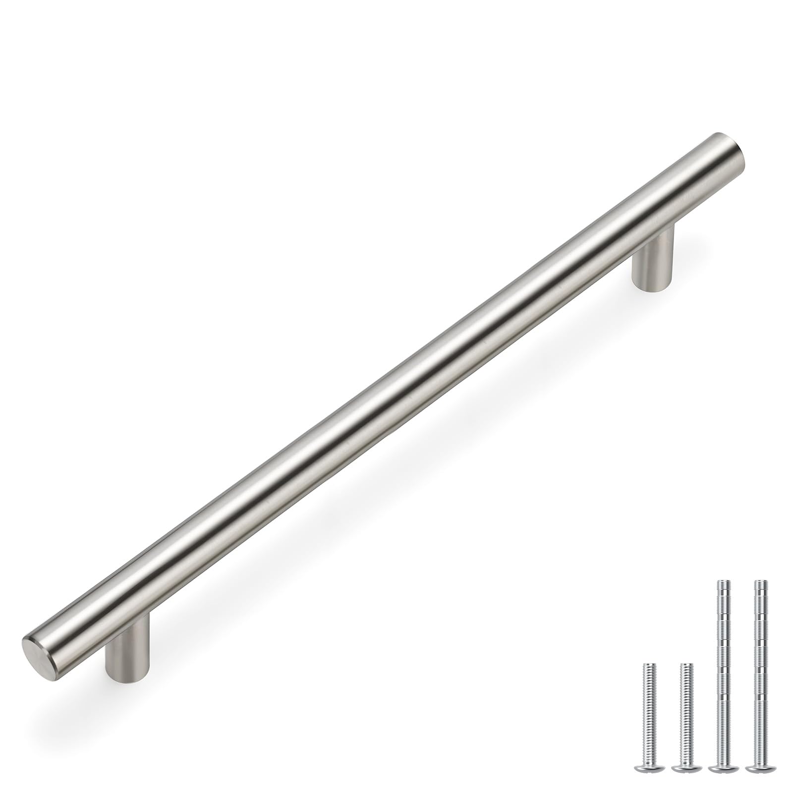 homdiy Brushed Nickel Cabinet Pulls Cabinet Handles, 7-1/2in(192mm) Center to Center Dresser Drawer Handles Silver Drawer Pulls for Kitchen, Bedroom,