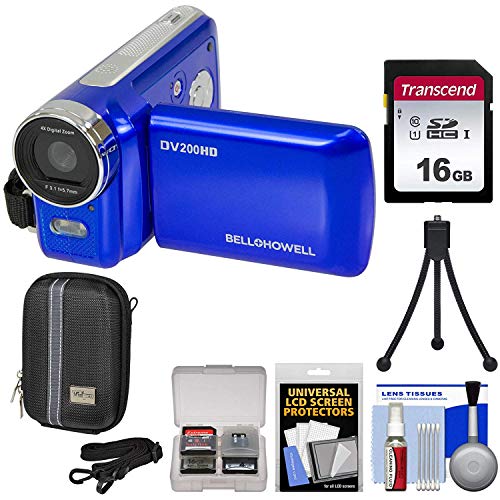 Bell & Howell DV200HD HD Video Camera Camcorder with Built-in Video Light (Blue)