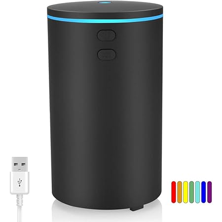 Amazon Grhoom アロマディフューザー 車載 アロマ芳香器 超音波式 加湿器 殺菌 消毒 脱臭 焚き防止 空気清浄 自然の香り七色変換led 100ml 自動タイマー機能付き 車 家庭 ヨガ室 ホテル オフィス 店舗 人気 Usb充電ケーブル 日本語マニュアル 黒 車用芳香剤 車