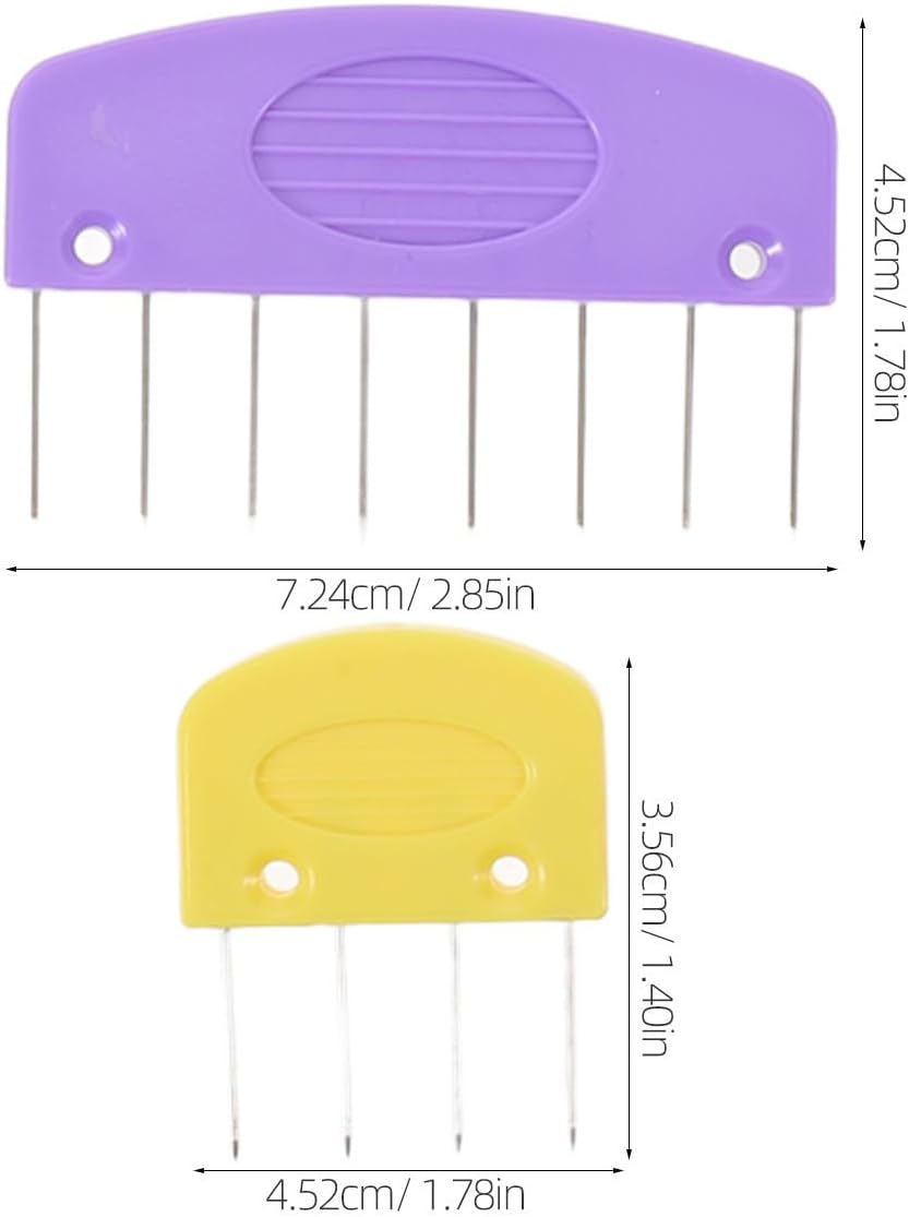 20 Piece Knitting Block Combs for Beginners with Metal Pins