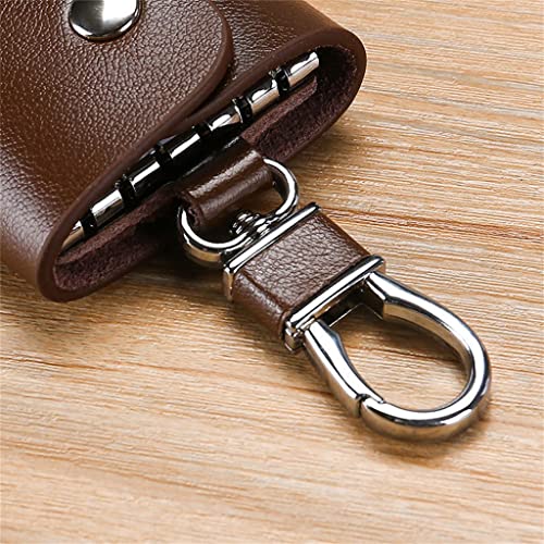 Porte-clés unisexe avec pochette en cuir pour tout ranger - 5