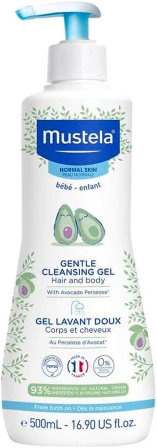 - Gentle Foaming Cleansing Gel for Baby & Child – Daily Use Body & Hair Wash – Avocado Perseose, Vitamin B5 – Moisturizes & Soothes Delicate Skin – 500ml