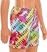 Barbie Ken Beach Doll with Blond Hair Dressed in Colorful Los Angeles-Print Swim Trunks