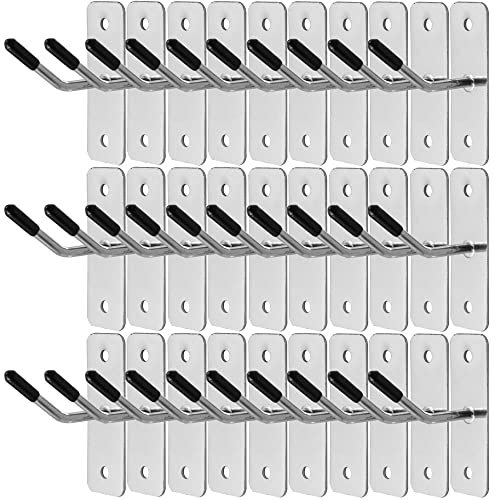 Keajuidy 30Pcs Wall Mounted Hook Heavy Duty Metal Single Hooks Home Storage Organizer Hanger Stainless Steel Hook Garage Hooks Tool For Garage Shop Retail Office Kitchen Store Display (2In/5Cm) #TOP10