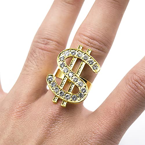 Gionforsy Hip Hop Costume Kit 80S 90S Rapper Accessories Bucket Hat Sunglasses Gold Chain Bracelet Ring #TOP4