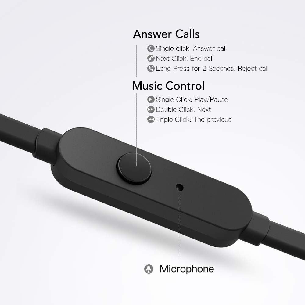 C300 Earbuds with Microphone (White) (C300-Black)