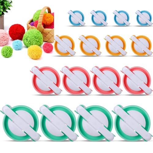 Suncalla 16 Pcs Pompom Makers for Yarn 4 Different...