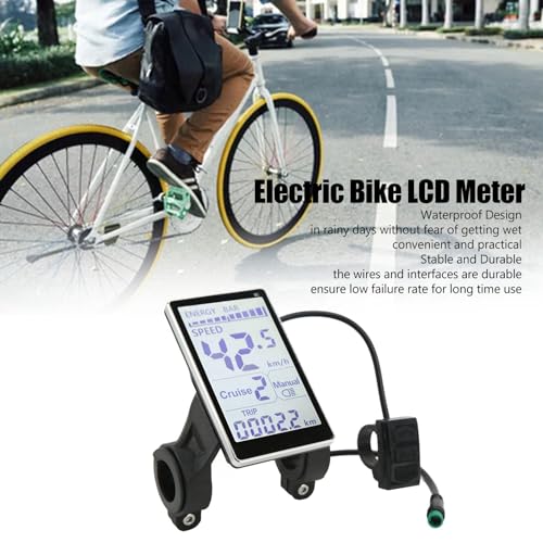 EBike LCD Display, 24V 36V 48V 60V 5 Pin E Scooter M5 LCD Panel Screen for 31.8 22.2mm Handlebar Electric Bikes, Incompatible with S866 by Jiawu - Image 2