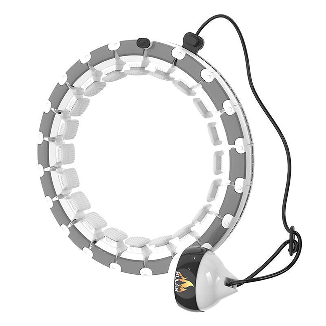 Hula Hoop Regolabile per Esercizio per Adulti E Bambini Addome, Tesa Smart Hooa Che Non Cadrà, Ottimo per Adulti Uomini E Donne,Grigio,20 Knots