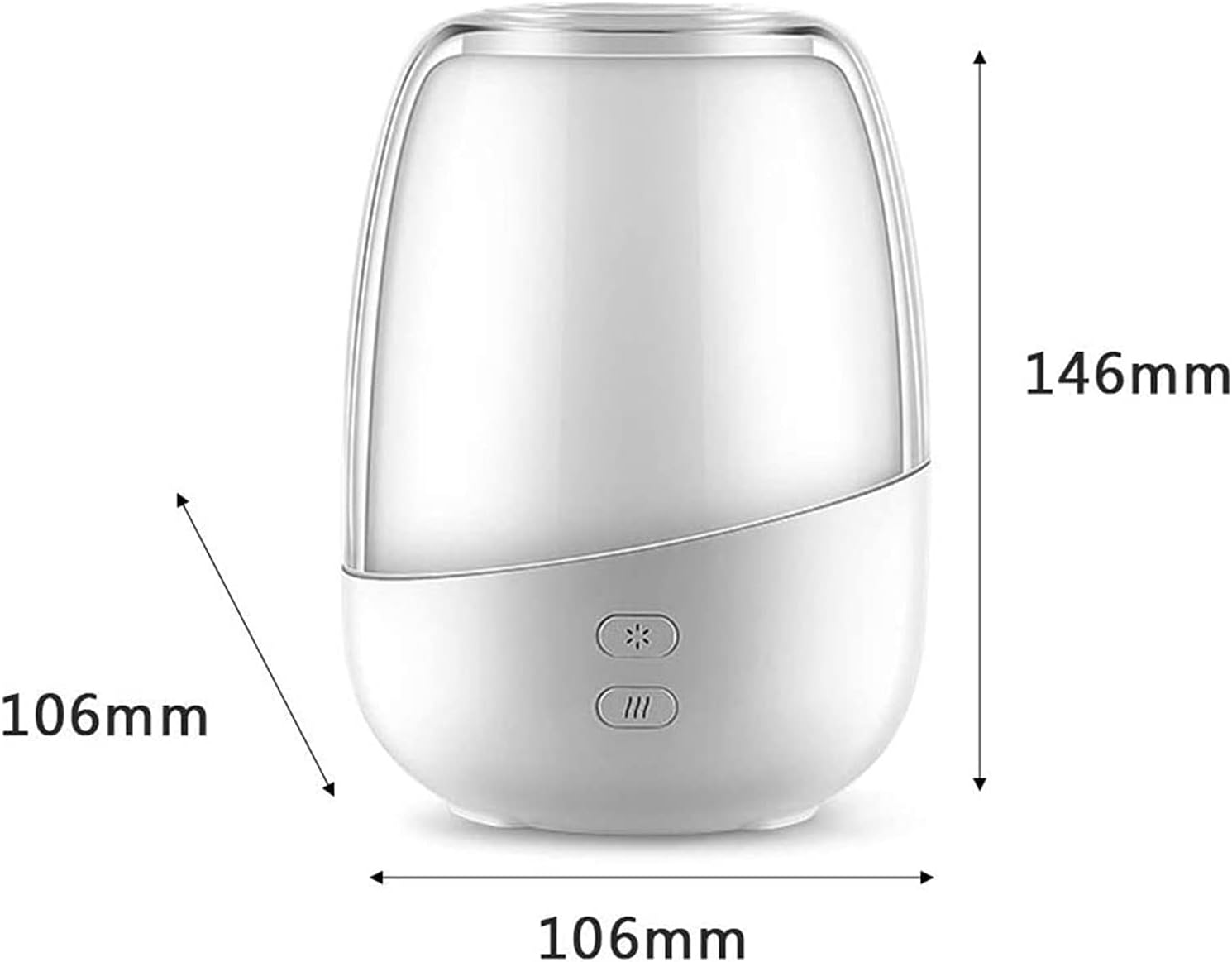Cool Mist Humidifier 120 ml Top-Filling Quiet Air Humidifier for Large Bedroom Quiet Operation with Remote Control Auto Shut-Off Timer Function