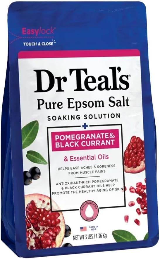 Dr Teal's Epsom Salt Magnesium Soak, Pomegranate & Black Currant, 3 lbs
