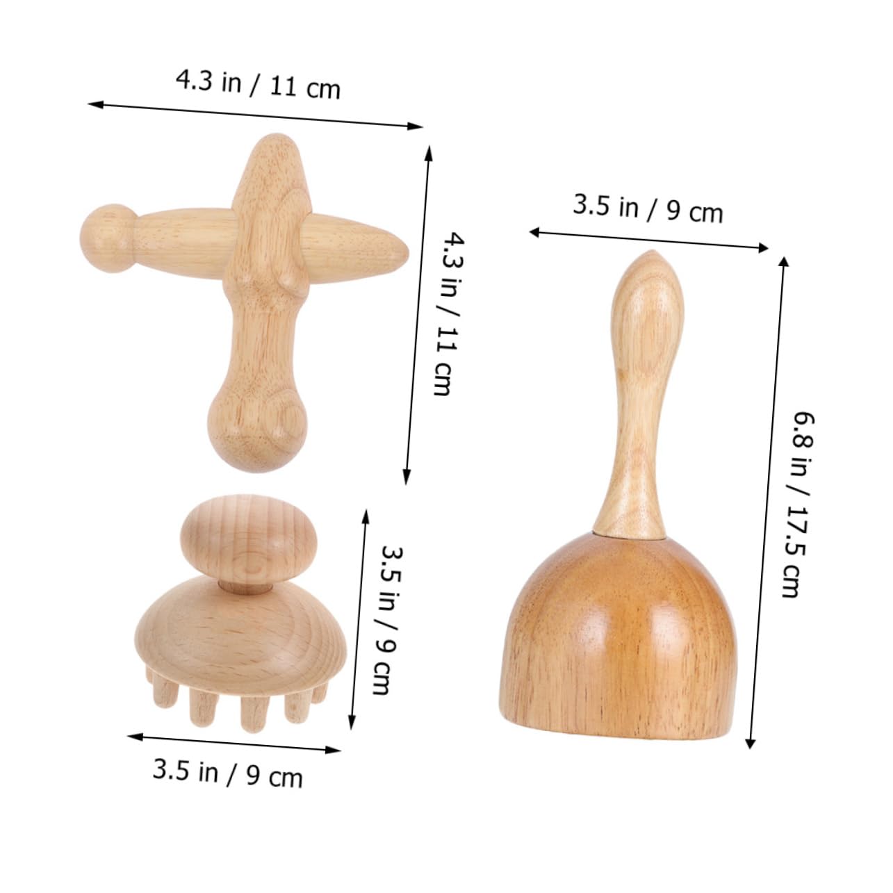 Holz Massagegerät Satz 1 Satz für Tiefe Massage und Muskelentspannung