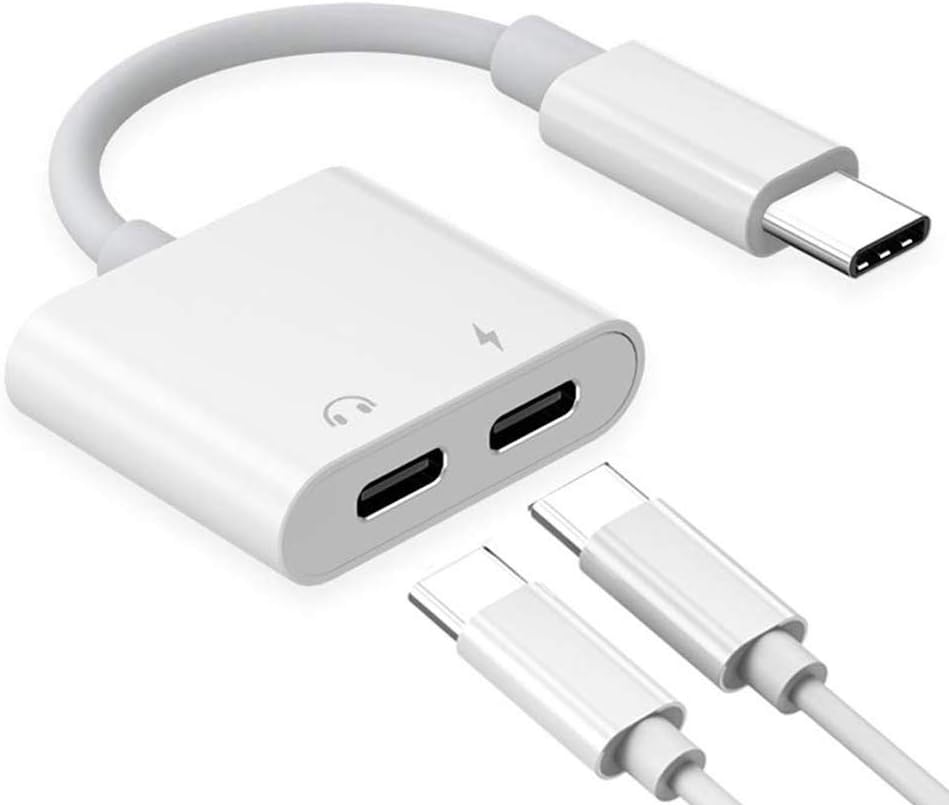 AD ADTRIP USB C Headphone and Charger Adapter USB C Audio and Charging Adapter USB C Splitter Compatible with Google Pixel 3/3 XL/4/4 XL, Samsung Galaxy S20 ultra/S20+/S20/note 10+/10/Tab S6/S5e