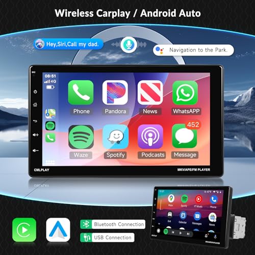 Radio para auto VECHTEL con pantalla táctil de 9 pulgadas miniatura 2