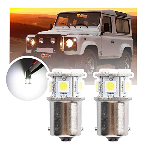 NSLUMO LED Parcheggio e lampadina di posizione per 1990-2016 L/and R/over Defender 2pcs R10W R5W BA15S 1156 Auto Sidelight Lampada Luce di parcheggio in città Lampada di gioco DRL