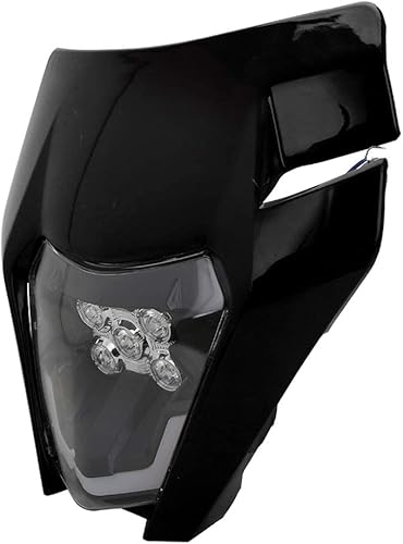 Miniatura 4 de JFG RACING - Kit de faro delantero LED universal para la mayoría de motocicletas, motocross, minimotos y cuatrimotos (negro)