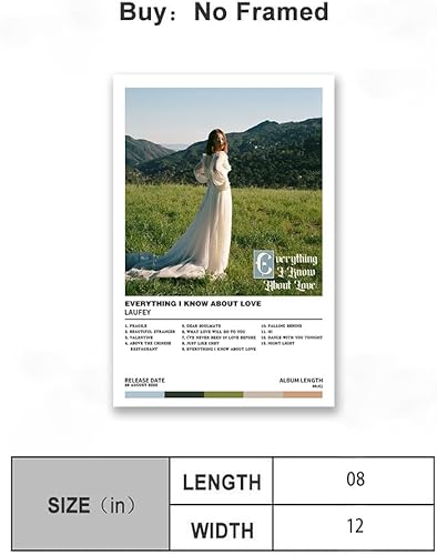 Miniatura 2 de CZPDMH Laufey - Juego de 3 pósteres musicales para portada de álbum, tamaño 08 x 12 pulgadas, sin marco