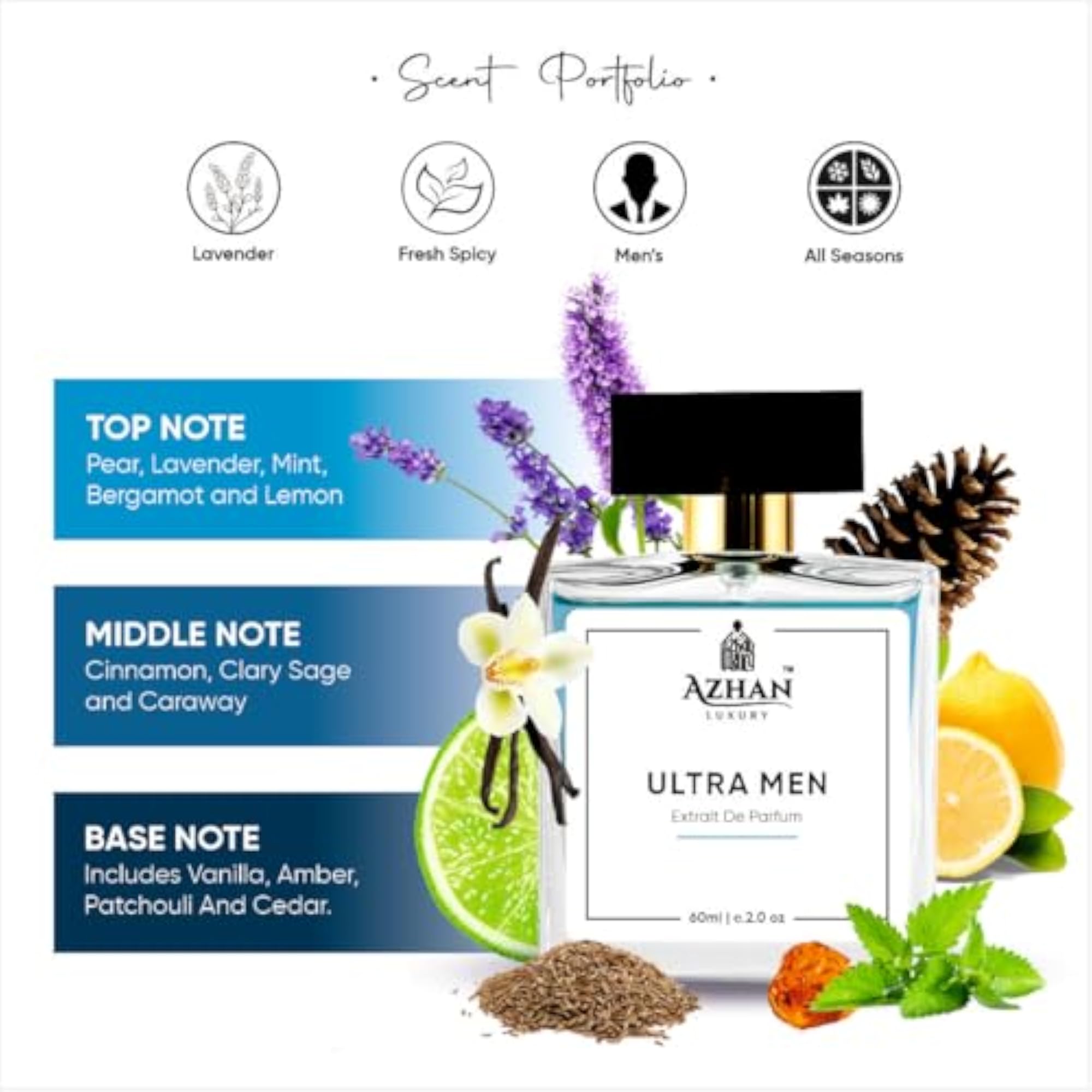 AZHANLUXURY Ultra Perfume Spray for Men, Long Lasting