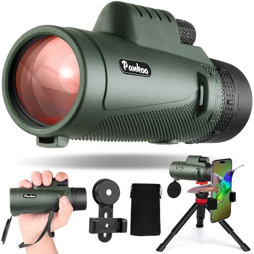 Monocular Telescope 40X60 High Power - Adult - BAK4 Prism with Phone Adapter, Tripod & Hand Strap. Great for Bird Watching, Travel & Concerts by Pankoo - Used condition - US$29.37