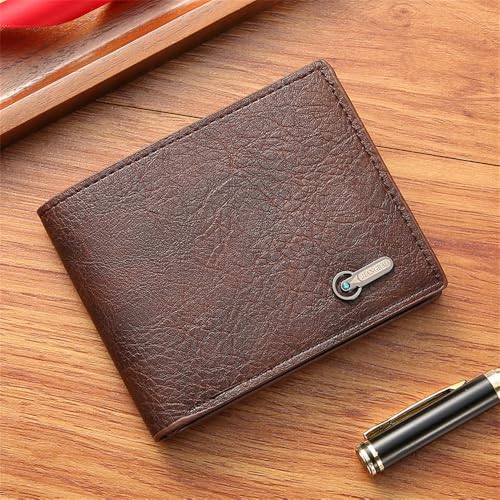 Men's Bifold Wallet card wallet for men with ID Window Portable travel wallet Father's Day Gifts wallet