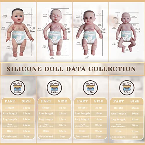 Muñeca Reborn AISITE de silicona realista para niños miniatura 5