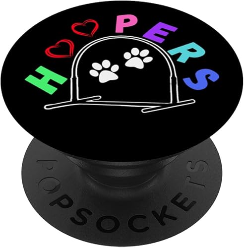 Dog Agility - Hoopers para perros con corazones PopSockets Standard PopGrip