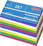 Inhalt 5x 1000 Blatt Herlitz Nummernblöcke 5x 1-1000 Nummer 1-1000 50x100 Abrisse (Sortiert)