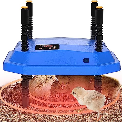Criadora,Criadora de Pollitos,Calentador de pollos,25x 25con ángulos de inclinación de Altura Ajustable Calentadores - Bajo Consumo para la Cría de Pollitos, Patitos, Codornices y Pájaros