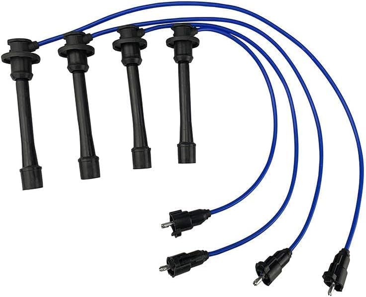 High Performance Spark Plug Wires Compatible with Toyota 4Runner T100 Tacoma 2.4L 2.7L L4 3RZ-FE 2RZ-FE 1997-2000 Blue