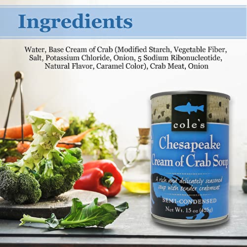 Cole'S Cole’S - Chesapeake Cream Of Crab Soup - Premium Canned Fresh Crab Meat & Nutritious Semi Condensed And Gluten-Free Crab Bisque thumb #2