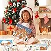 VABAMNA Christmas Party Favor for Kids - 30 Sheets Make a Gingerbread House DIY Craft Stickers Scenes for Xmas Holiday Activity Party Game Supplies, 15 Sets #1