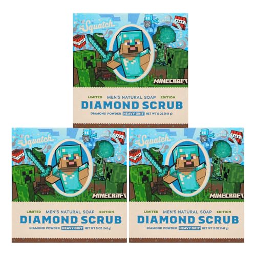 Dr. Squatch Minecraft Collection - Natural 3 Soap Gift Set - Cold Process Soap with No Harsh...
