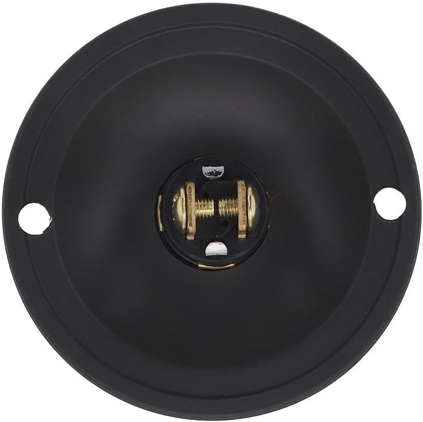 Wired Doorbell Push Button Replacement - Round Iron Lighted Doorbell Switch for Home Front Door, DC12-24V, 2" Black