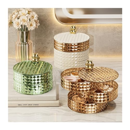 Boîte à bijoux rotative pour sublimer votre coiffeuse et routine beauté - 3