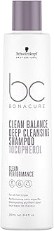 Bonacure Clean Balance Deep Cleansing Shampoo All Hair Types Vegan Care Complex Tocopherol Protects Against Environmental Influences Fresh Hair Feeling Sulphate Free 250 ml