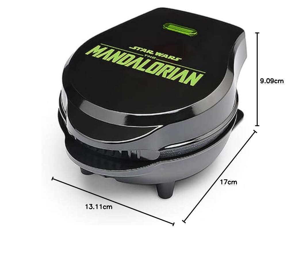 Mini Gofrera Grogu The Mandalorian 17 cm, Plancha Eléctrica Star Wars con Placas Antiadherentes, Termostato Automático, Indicador LED, Producto Oficial – Select Brands