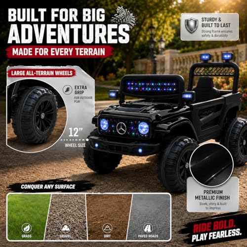 Image of Kawaii Kids Battery Operated Car for Kids, Electric Ride-On SUV with Parent Remote Control, USB, Bluetooth, LED Windshield Lights, Rechargeable Battery, Kids Ride-On Car for Boys & Girls Age 1-5 Years