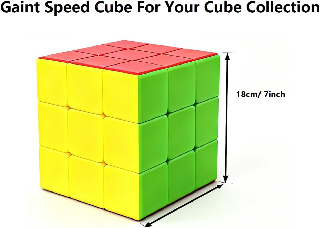 Giant Speed Cube Pro, 18cm Large Cube 3x3 Puzzle Toy Gifts
