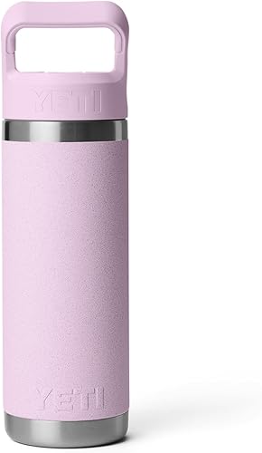 Miniatura 5 de YETI Rambler Botella de 18 onzas, aislada al vacío, de acero inoxidable con tapa y pajita, flor de cerezo