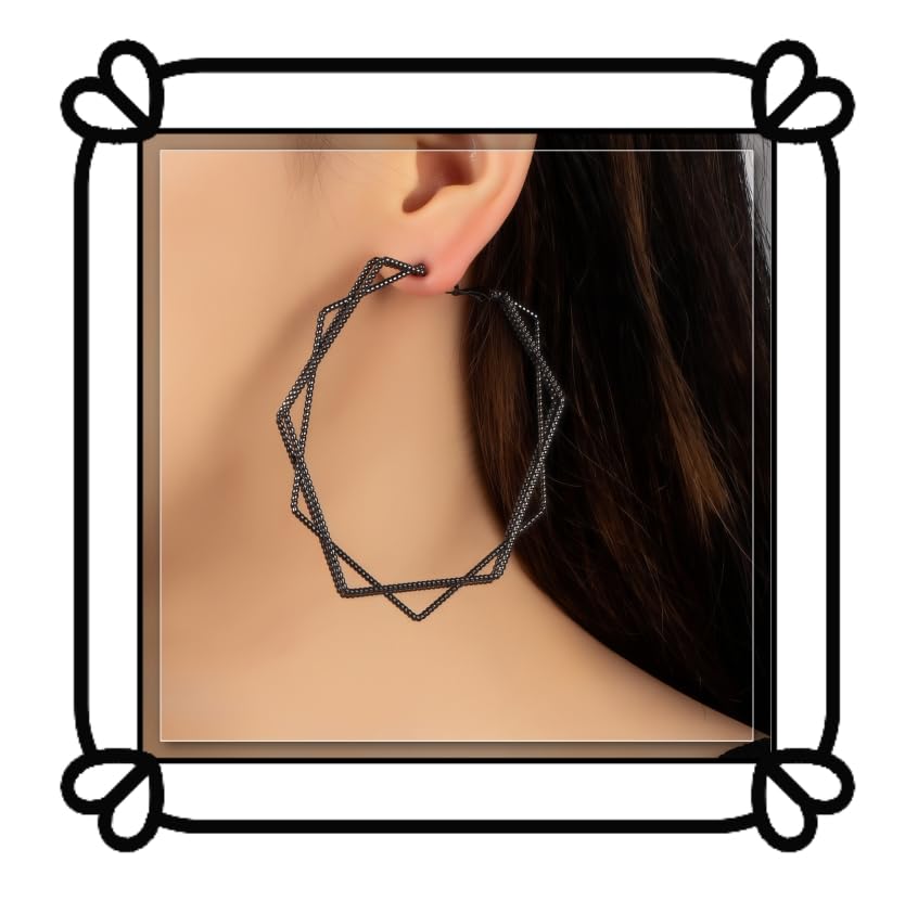 Boucles d'oreilles hexagonales à offrir en cadeau pour elle