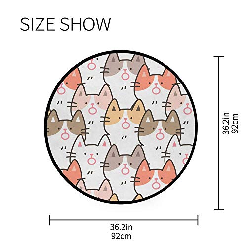 Tapis de jeu rond durable réutilisable avec envers antidérapant - 5