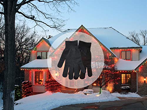 Cugbo 12 Pairs Black Winter Stretchy Warm Knit Magic Gloves Mitten For Mens Womens-One Size Fits All #TOP1