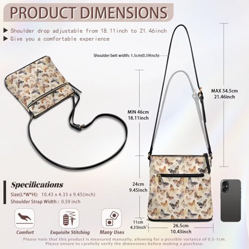 Image of Leather Purses for Women, Leather Hobo Bags for Women Travel Sling Purse Triple Zippered Pockets Shoulder Bag