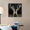CANVAS ON DEMAND Young Buck Canvas Wall Art Print by Liz Jardine, Contemporary, Home Decor, Deer, Style Artwork,30 x30in